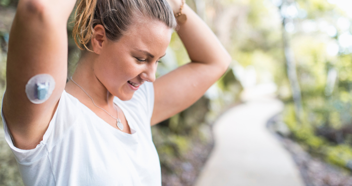 lady with diabetes out for a run