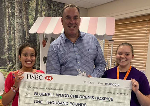 Bluebell Woods receives cheque from AYMES