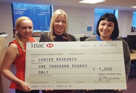 AYMES donates £1000 to Cancer Research UK