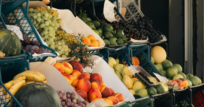 Grocery stall selling fruit and vegetables