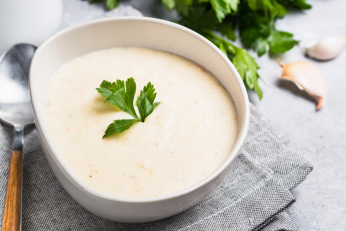 Bowl of chicken soup