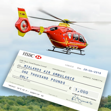 Midlands Air Ambulance receives £1000 donation