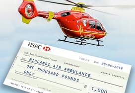 Midlands Air Ambulance receives £1000 donation
