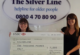 The Silver Line benefits from £1000 donation from AYMES