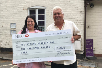 The Stroke Association with cheque from AYMES