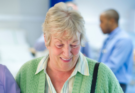 Lady being discharged from hospital