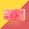 Pink packaging of ActaGain 1.5 Juice Starter Pack on a yellow and red background