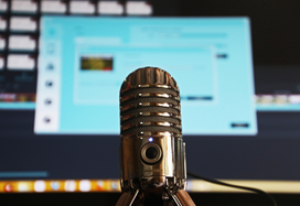 microphone set up for interview
