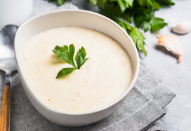 Bowl of chicken soup