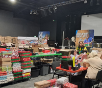 Work in action at Operation Christmas Child